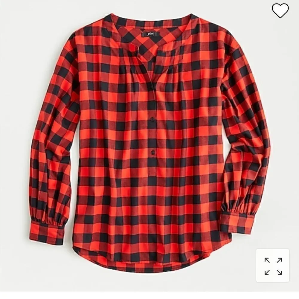 NWT J CREW Checked Flannel Shirt